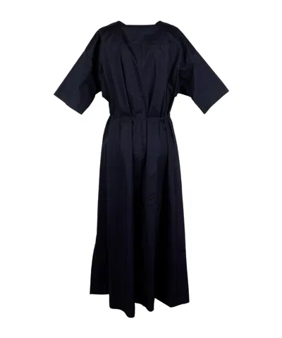 Aspesi Belted Button-front Dress In Blue