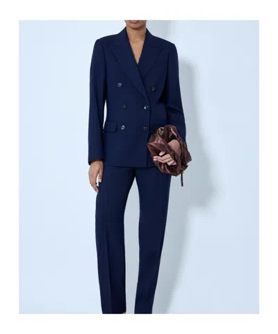 Dries Van Noten Double-breasted Wool Blazer In Black