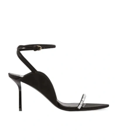Victoria Beckham Womens Black Eliza 75 Satin Heeled Sandals Eur 36 / 3 Uk