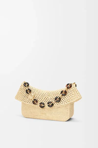 Loewe Medium Ola Bag In Raffia For Woman In Brown