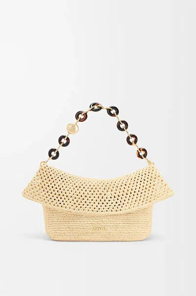 Loewe Medium Ola Bag In Raffia For Woman In Brown