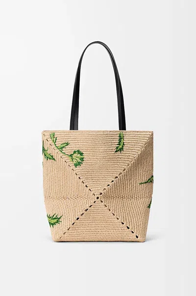 Loewe Foldable Shoulder Bag In Green