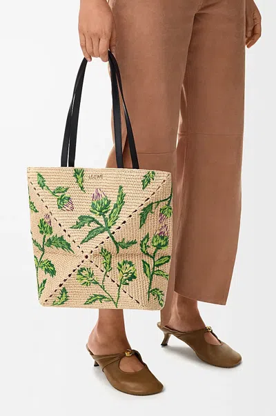 Loewe Foldable Shoulder Bag In Green