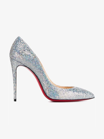 Christian Louboutin Pigalle Follies Glitter Red Sole Pump, Silver In ...