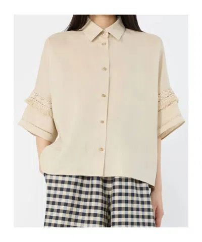 Weekend Max Mara Button Shirt In Brown