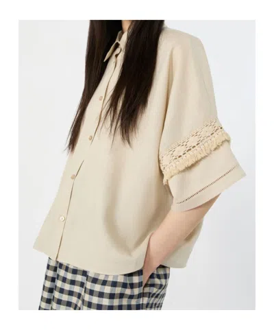 Weekend Max Mara Button Shirt In Brown