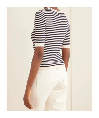 Frame Striped Cotton-blend T-shirt In Multi