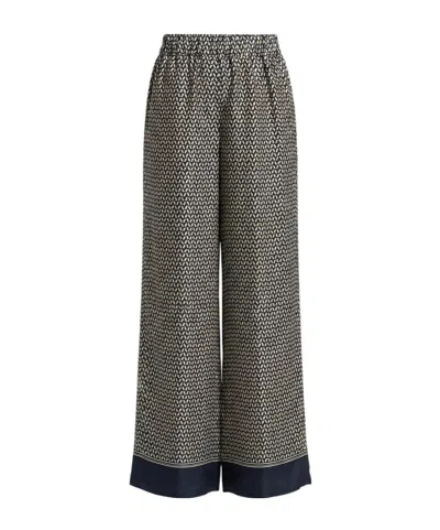 Peserico Patterned Trousers In Gray