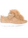 PIERRE HARDY HOOK & LOOP trainers,GS01SUEDECALFFOXCAMEL11818895