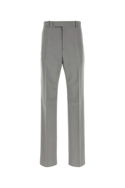 Jil Sander Grey Flat Front Pants In Gray