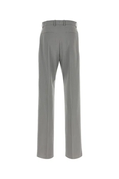 Jil Sander Grey Flat Front Pants In Gray