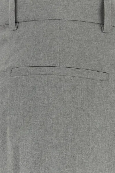 Jil Sander Grey Flat Front Pants In Gray