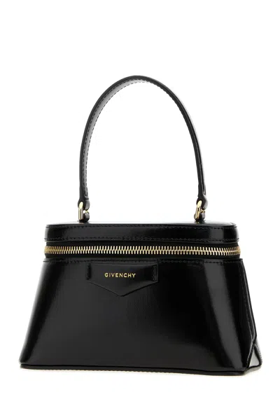 Givenchy Vanity Antigona Leather Handbag With Lettering Logo On The Front In Black