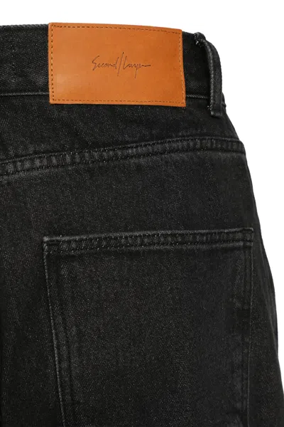 Second / Layer Big Papi Stonewashed Jeans In Black