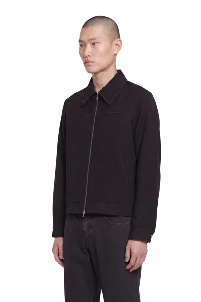 Second / Layer Herman Contrast-stitch Jacket In Black