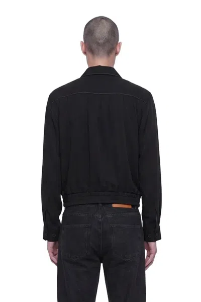 Second / Layer Herman Contrast-stitch Jacket In Black