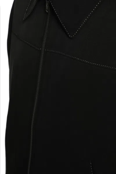 Second / Layer Herman Contrast-stitch Jacket In Black