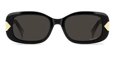 Missoni Rectangular Acetate Sunglasses In Black