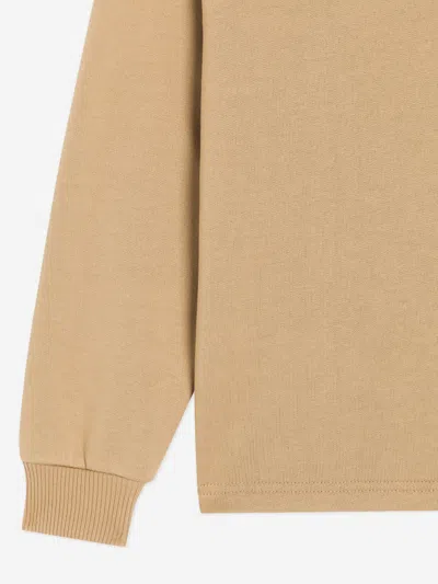Dolce & Gabbana Dg Cotton Jersey Half-zip Sweatshirt In Nude