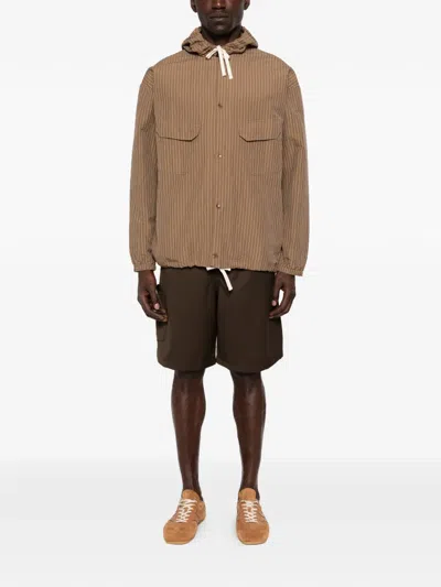 Etudes Studio Elasticated Drawstring Shorts In Brown