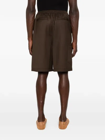Etudes Studio Elasticated Drawstring Shorts In Brown