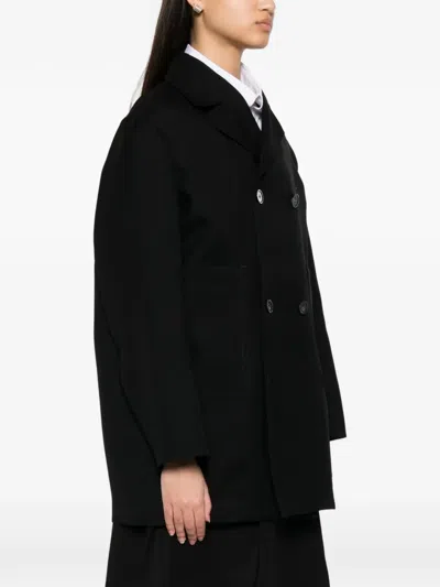 Sofie D'hoore Double-breasted Notch-lapel Coat In Black