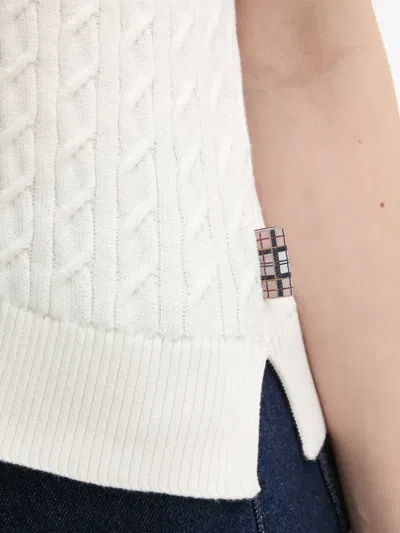Barbour Pullunder Mit V-ausschnitt In White