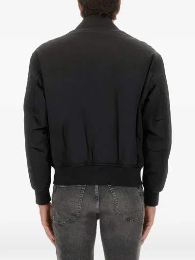 Hugo Boss Boss Bomber Jacket With Removable Lining In Black
