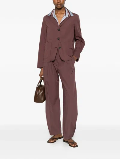 Diega Button-up Patch-pocket Blazer In Purple