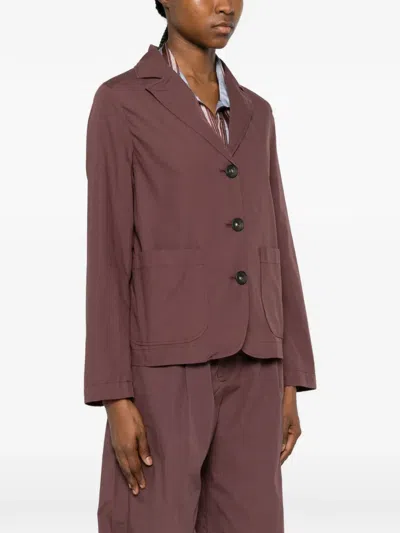 Diega Button-up Patch-pocket Blazer In Purple