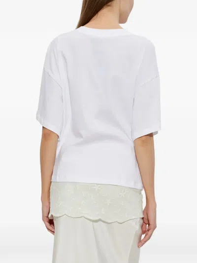 Hanro Patch-detail T-shirt In White