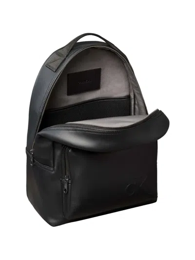 Calvin Klein Logo-embossed Backpack In Black