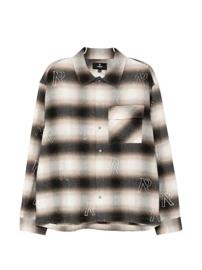 Represent Flannel Shirt With All-over Initials In Multi