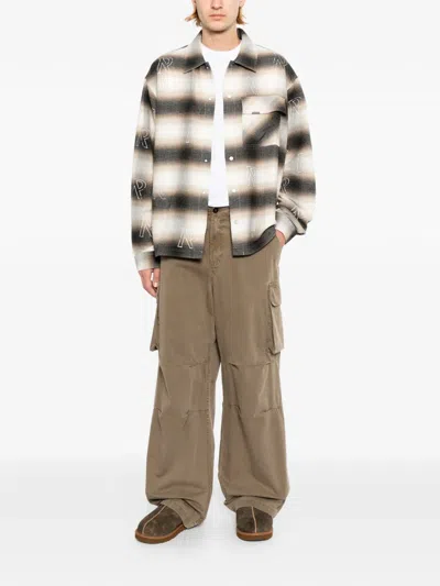 Represent Flannel Shirt With All-over Initials In Multi