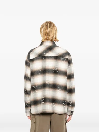 Represent Flannel Shirt With All-over Initials In Multi