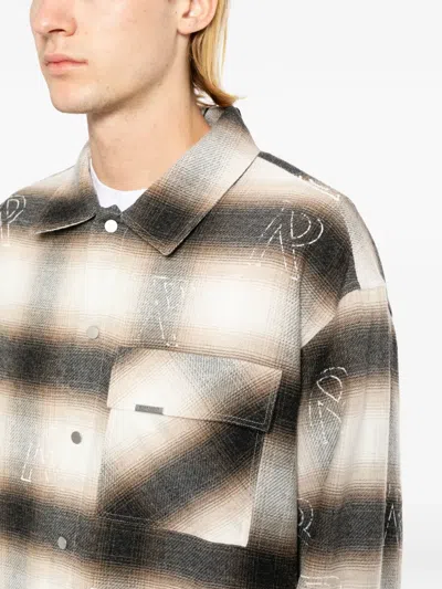 Represent Flannel Shirt With All-over Initials In Multi