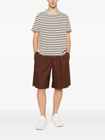 Junya Watanabe Horizontal-stripe T-shirt In Blue