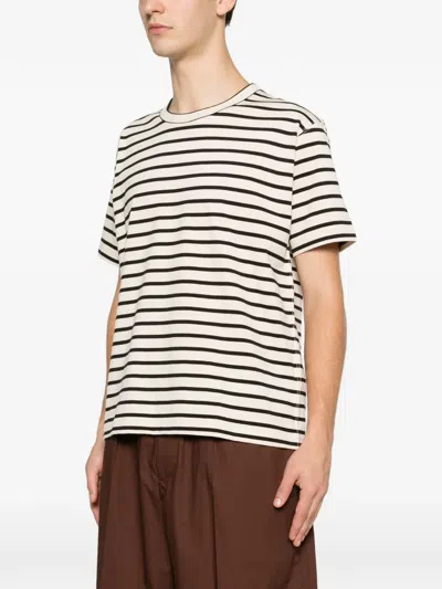 Junya Watanabe Horizontal-stripe T-shirt In Blue