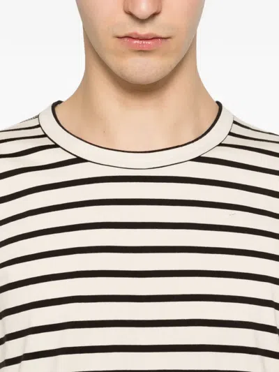 Junya Watanabe Horizontal-stripe T-shirt In Blue