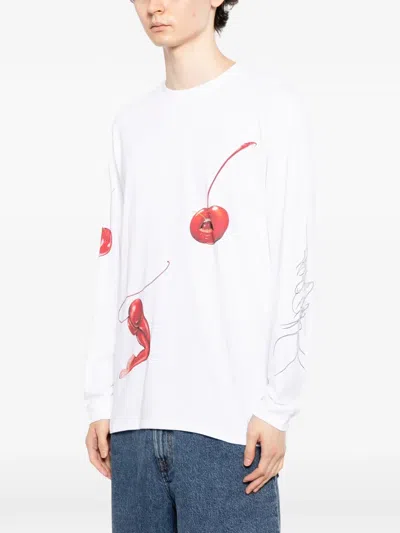 Edwin Cherry Devil T-shirt In White