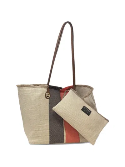 Borbonese Medium Flight Shopping Bag In Multi