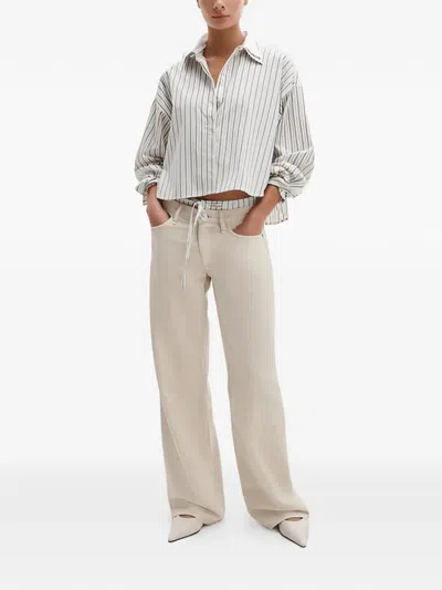 Rag & Bone Marin Stripe Layered Shirt In Cream Stripe In Multi