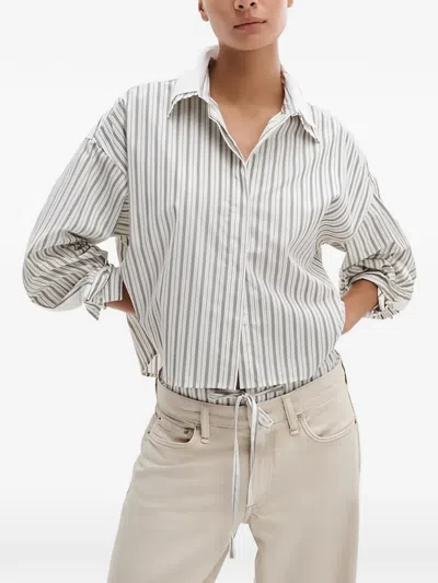 Rag & Bone Marin Stripe Layered Shirt In Cream Stripe In Multi