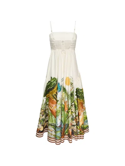 Alemais Toucan Tango Midi Dress In White