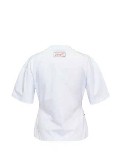 Msgm Striped Layered T-shirt In White