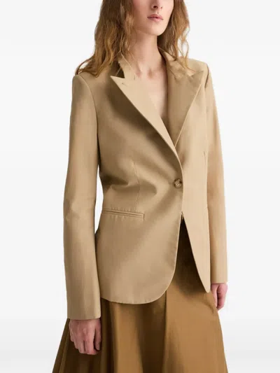 Twp Single-breasted Blazer In Brown
