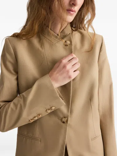 Twp Single-breasted Blazer In Brown