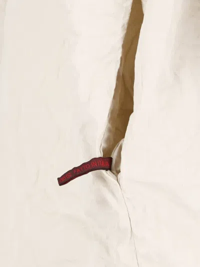 Daniela Gregis Buttoned Cuff Crinkled Long Sleeve Jacket In Brown