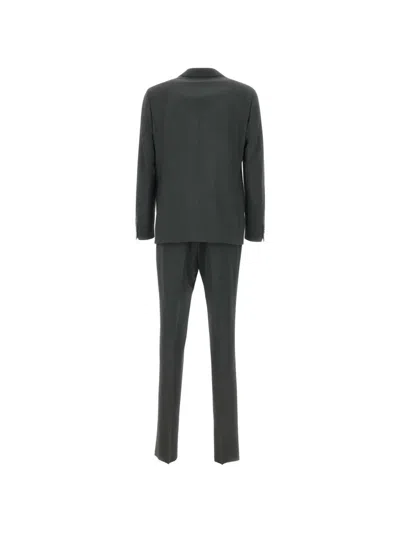 Corneliani Single-breasted Peak-lapel Suit In Green