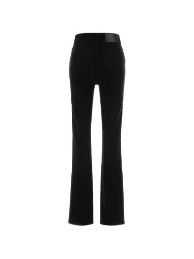 Khaite Logo Patch Flared Jeans In Black